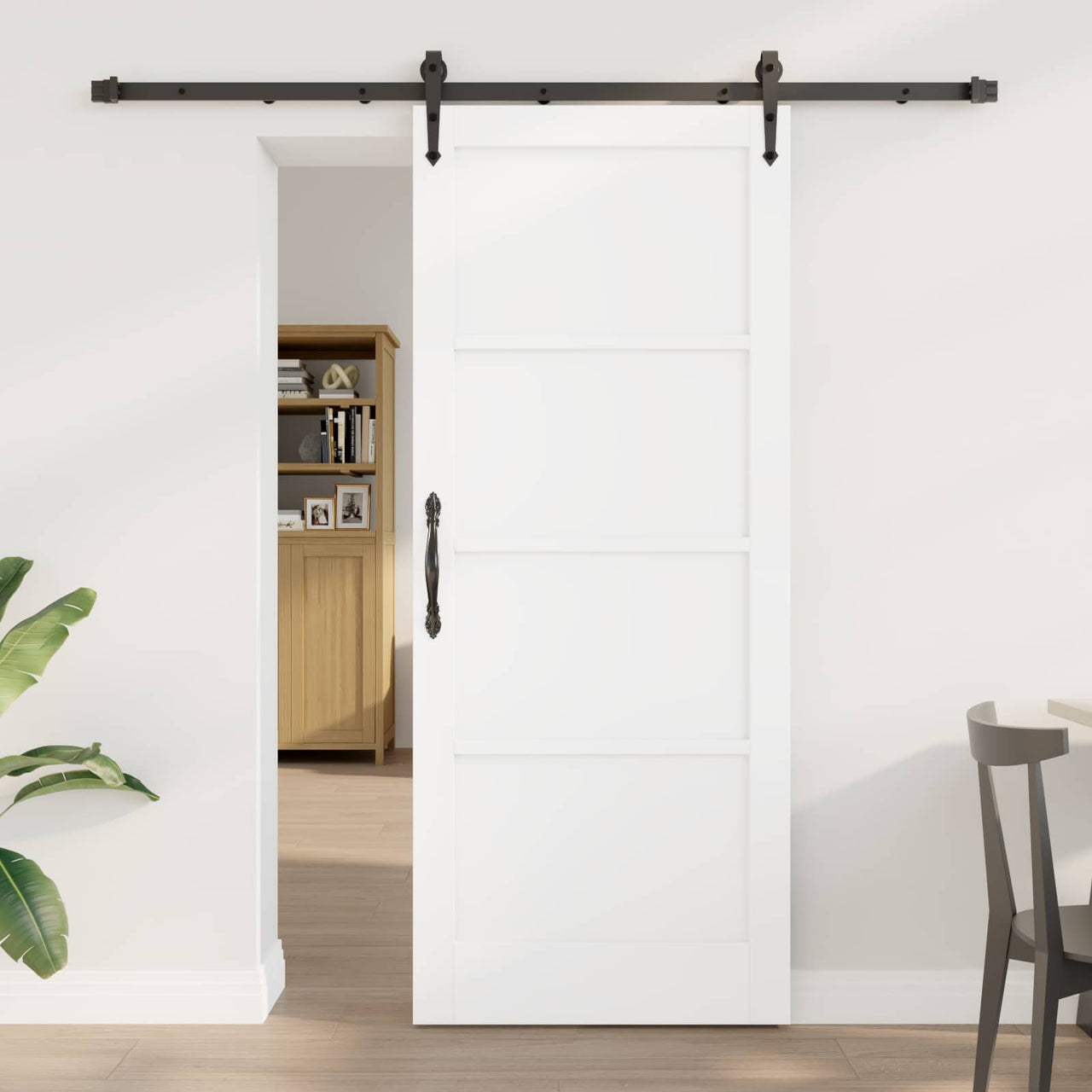 Porta scorrevole ORKDAL bianco e nero 83 x 202 cm 