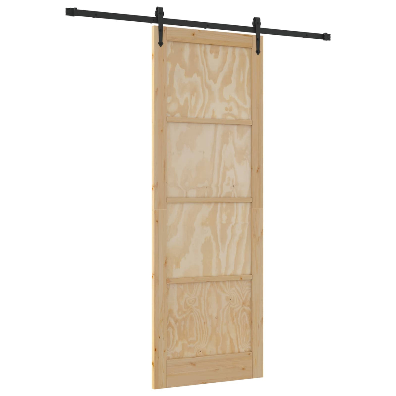 Schiebetür ORKDAL Natur und Schwarz 83 x 232 cm 