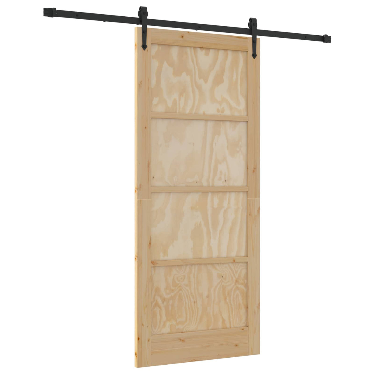 Puerta Corredera Natural y Negro 86 x 198,5 cm