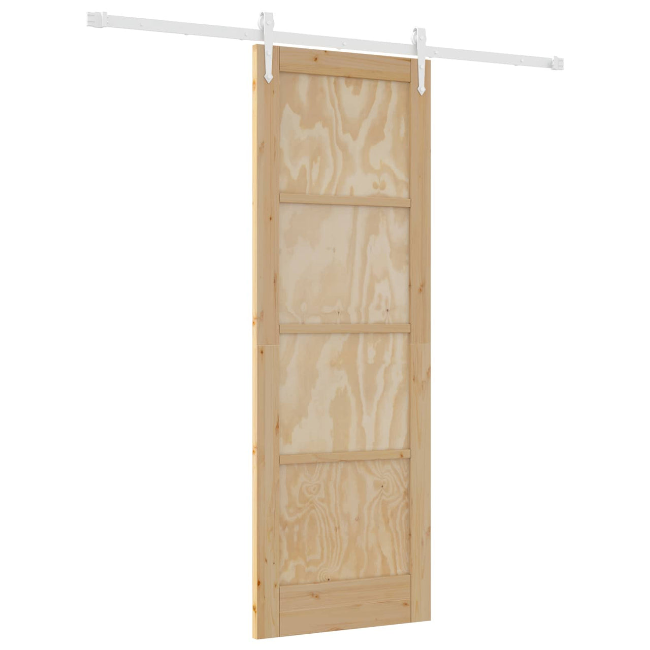 Porta scorrevole ORKDAL Naturale e Bianco 73,5 x 211 cm 
