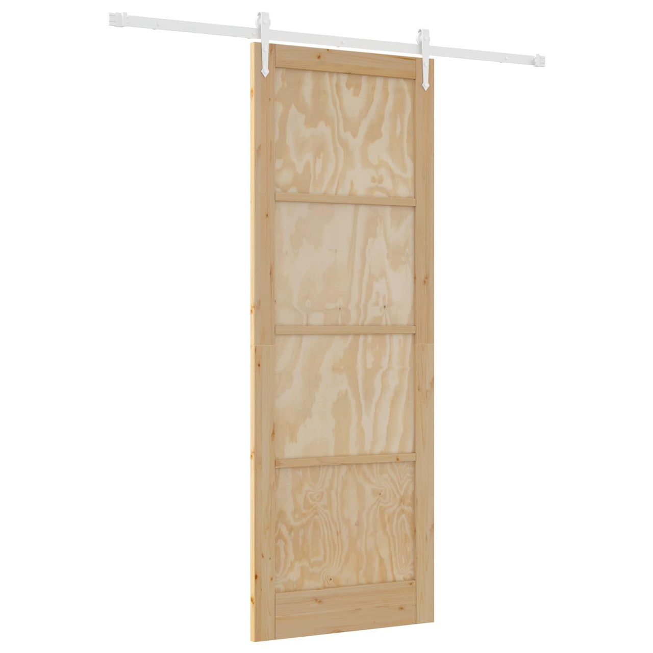 Porta scorrevole ORKDAL naturale e bianca 83 x 232 cm 