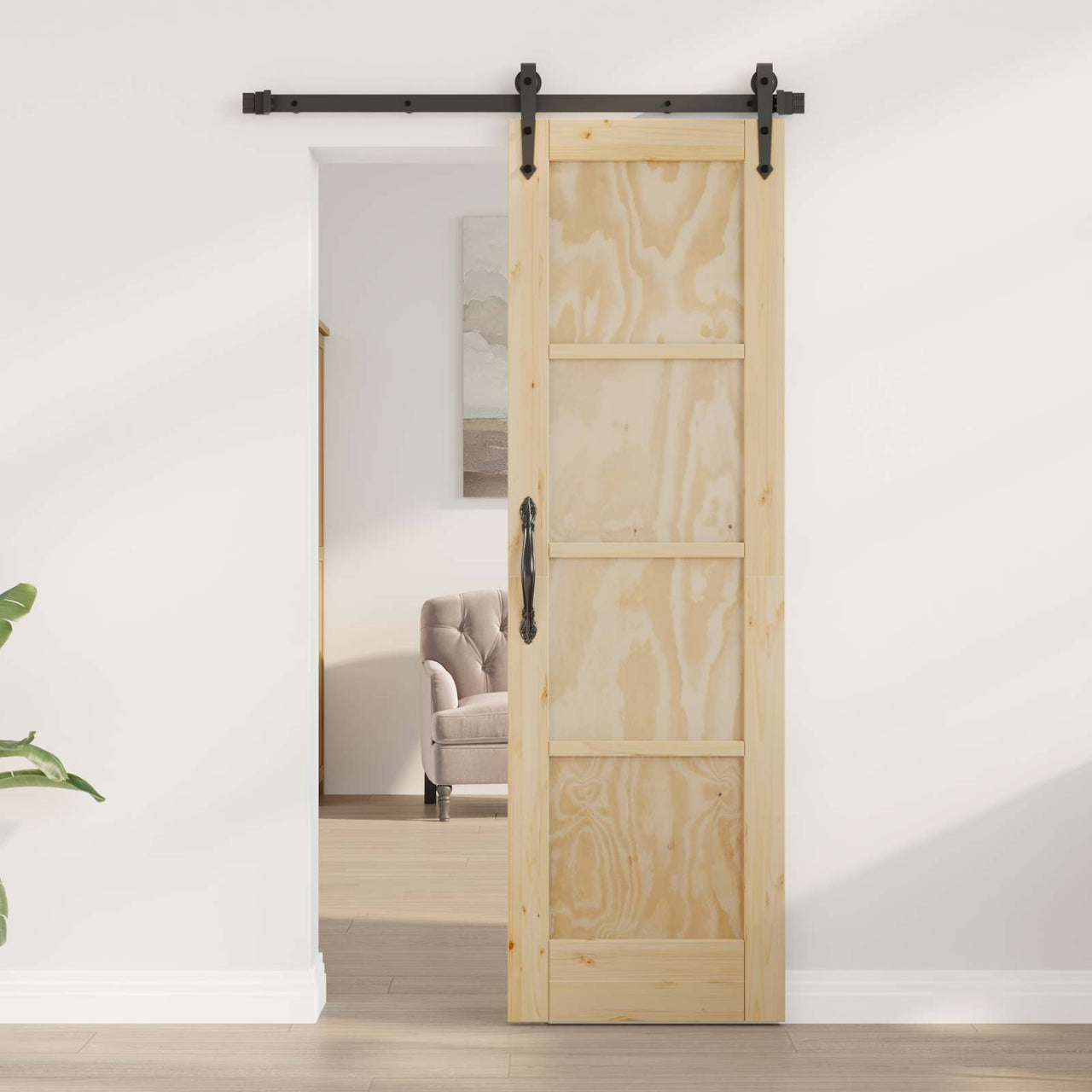 Puerta Interior Natural 61 x 198,5 cm Madera contrachapada