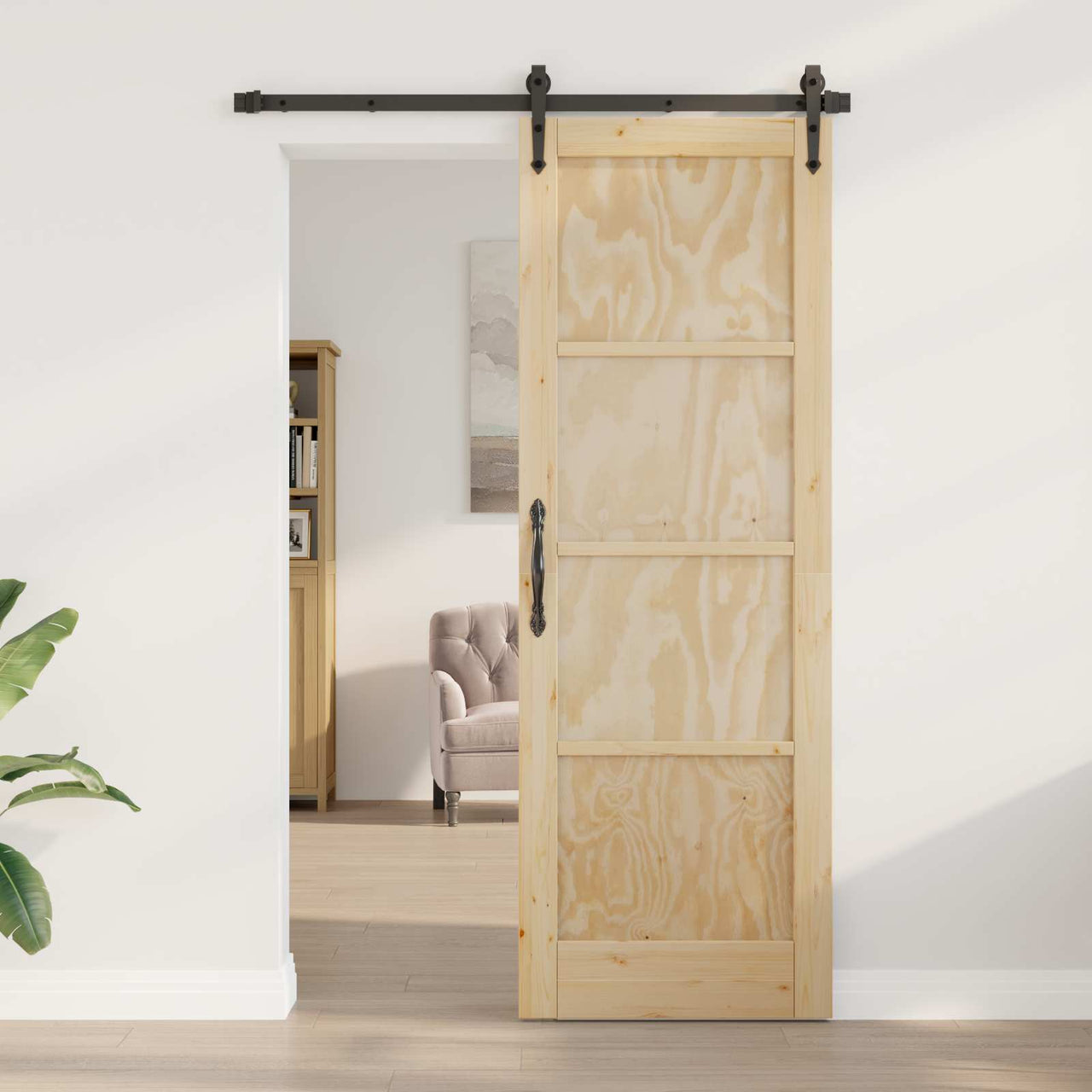 Puerta Interior Natural 73,5 x 211 cm Madera contrachapada