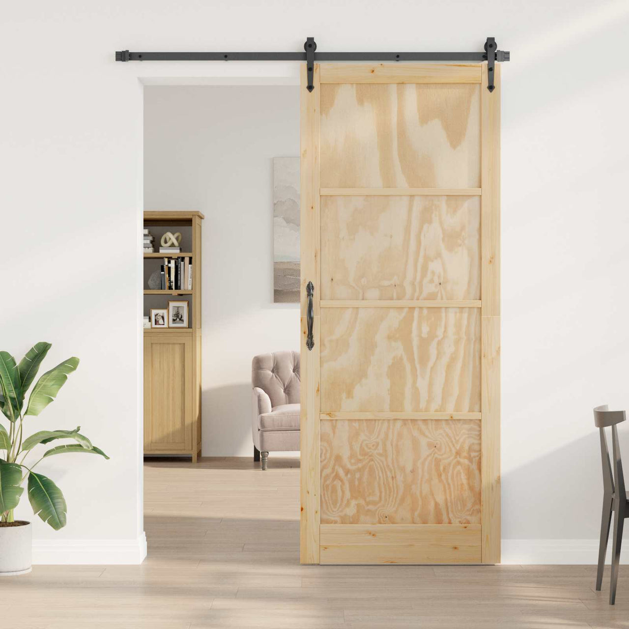 Puerta Interior Natural 83 x 232 cm Madera contrachapada