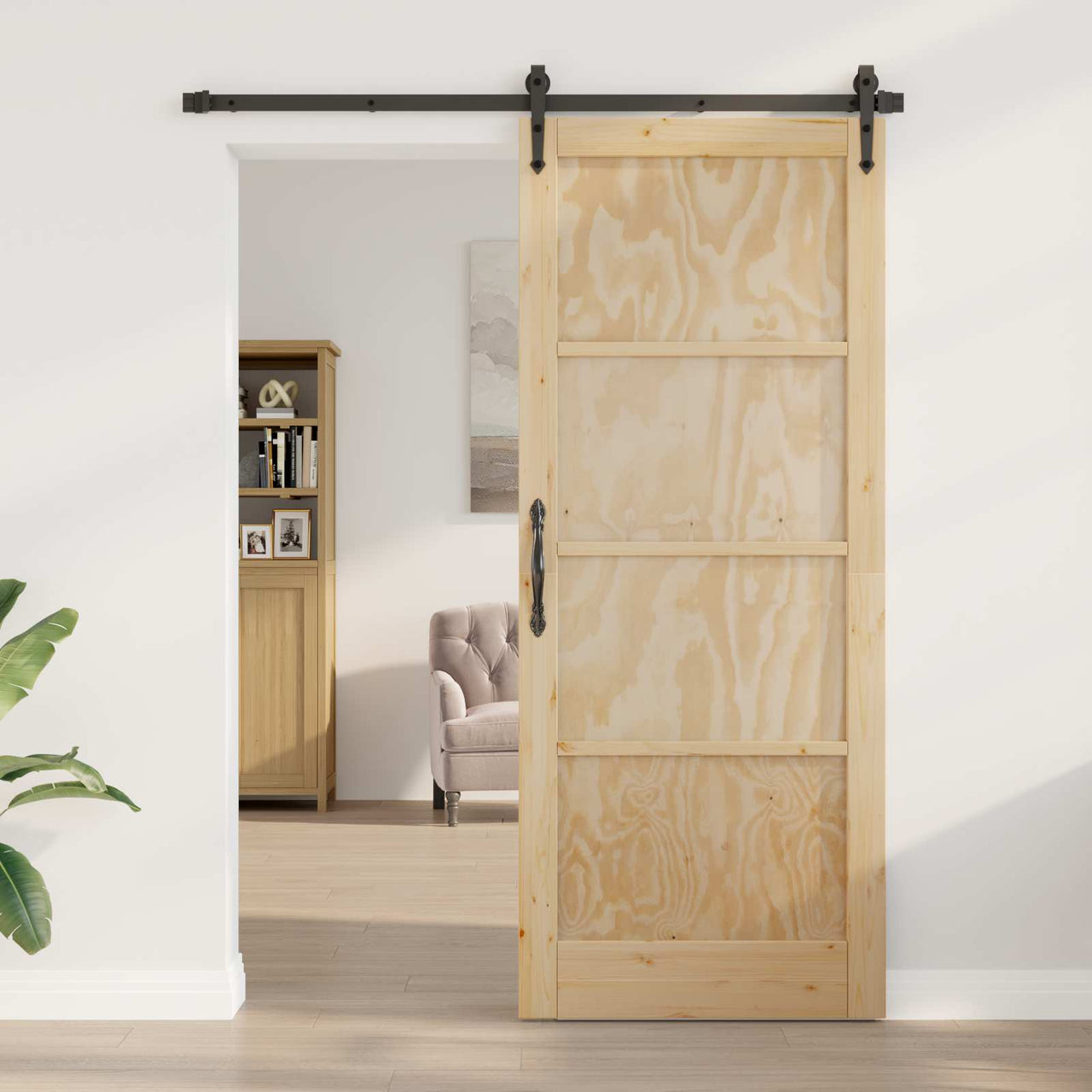 Puerta Interior Natural 86 x 211 cm Madera contrachapada