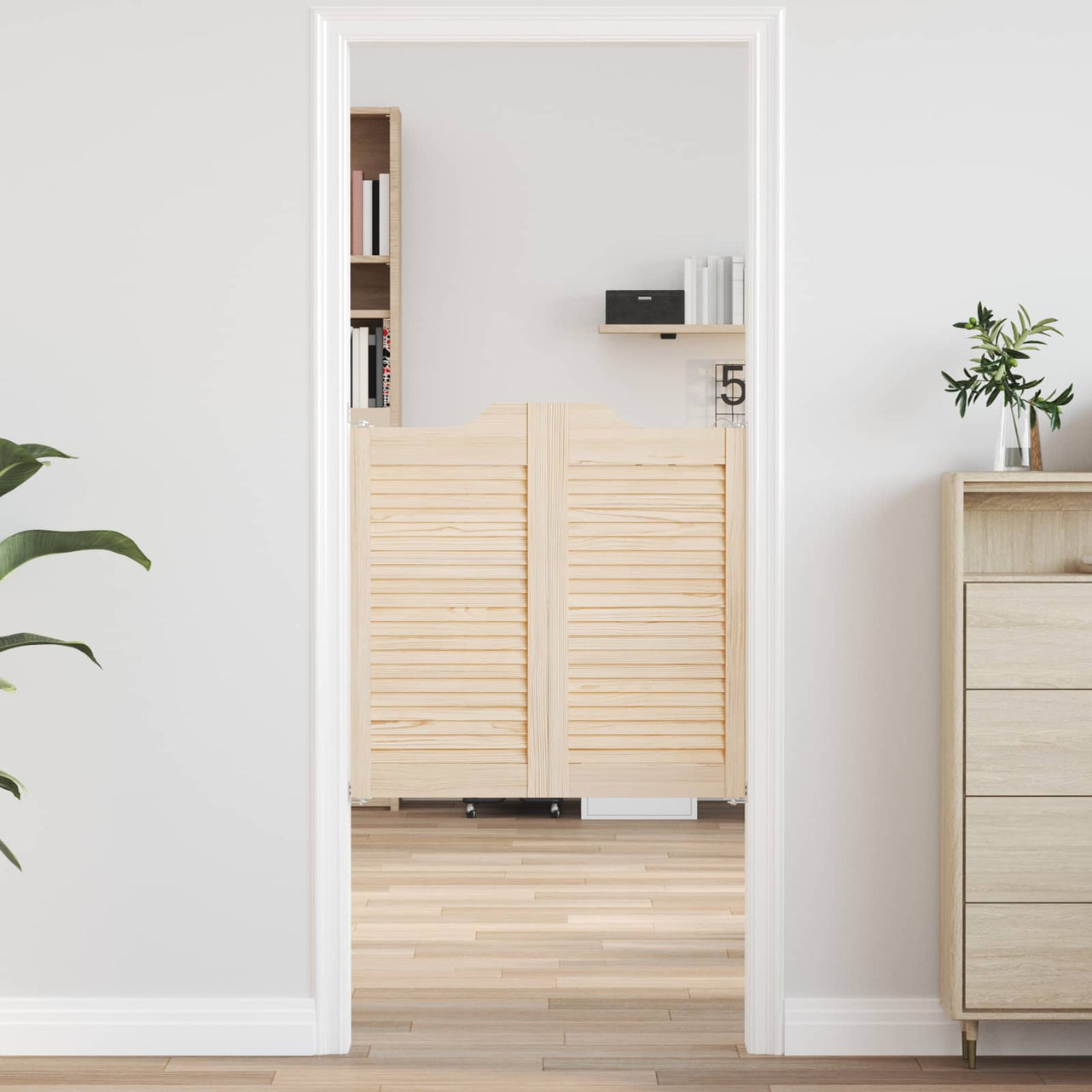 Puertas batientes Natural 80 x 40 cm Madera de Pino Maciza