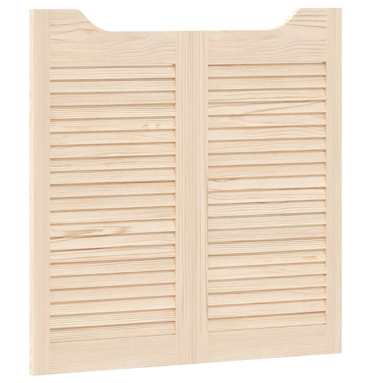 Puertas batientes 2 pcs Natural Madera de Pino Maciza