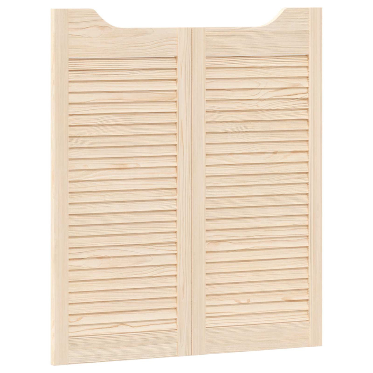 Puertas batientes 2 pcs Natural Madera de Pino Maciza