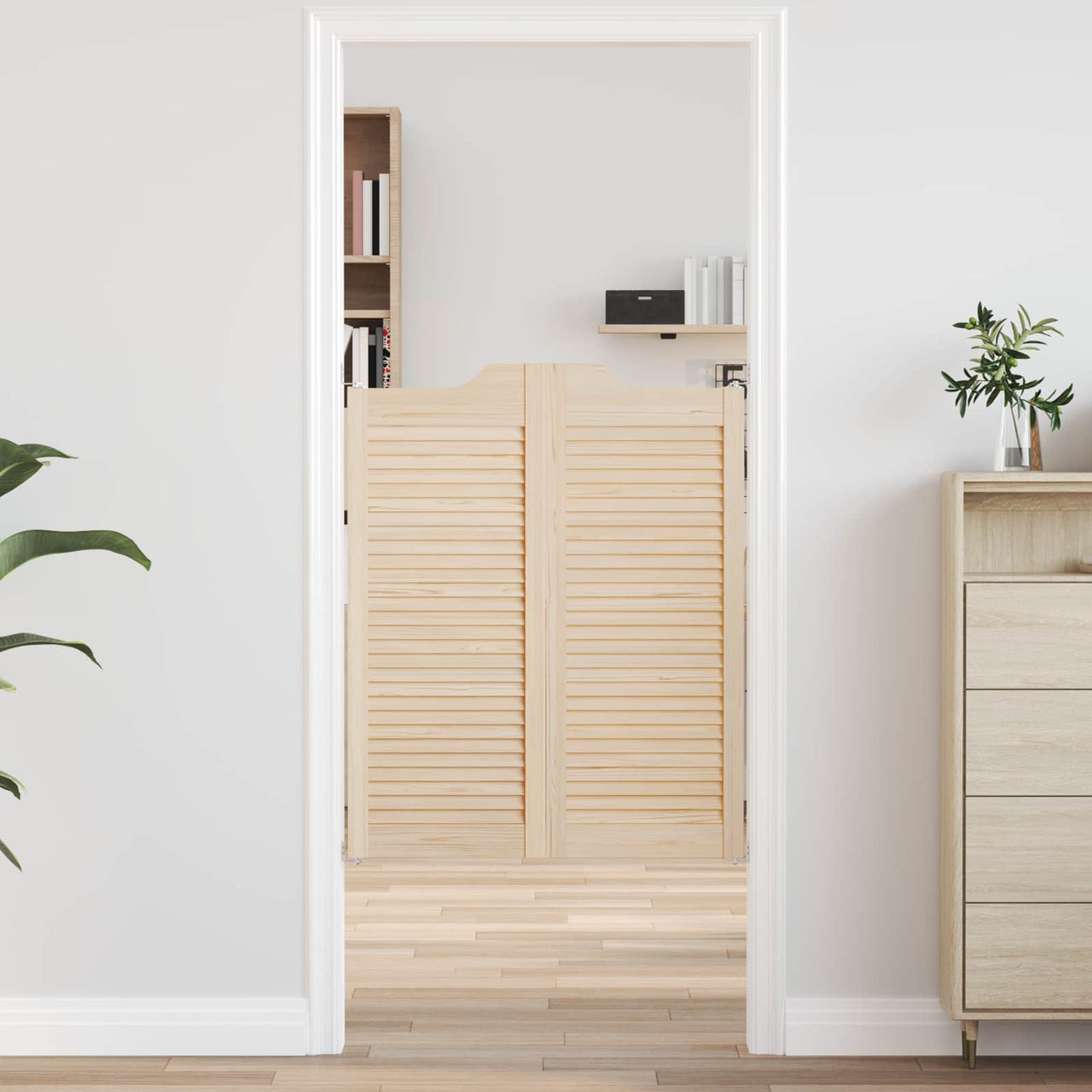Puertas Batientes 100 x 40 cm Madera de Pino Maciza
