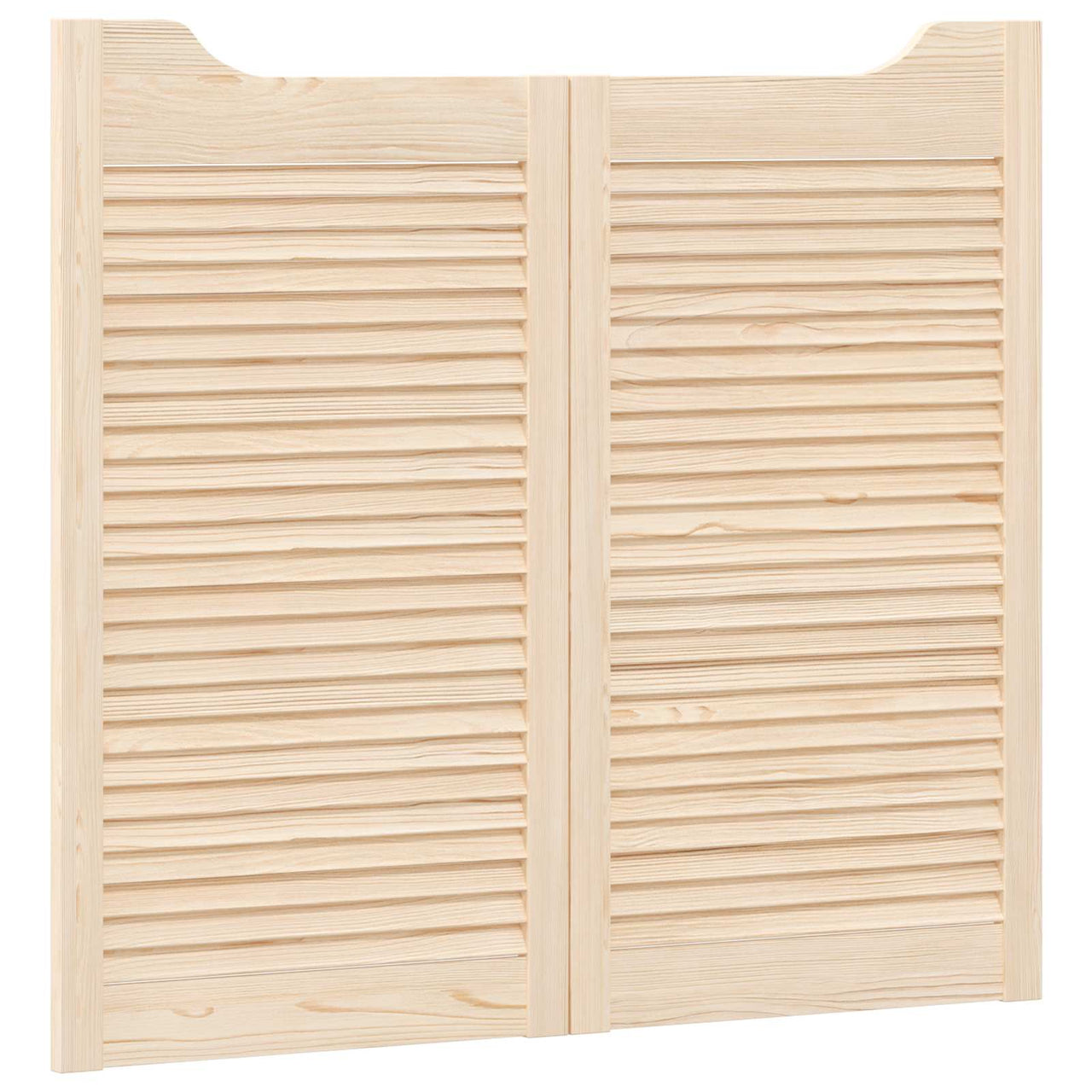 Puertas Batientes 100 x 90 cm Natural Madera de Pino Maciza