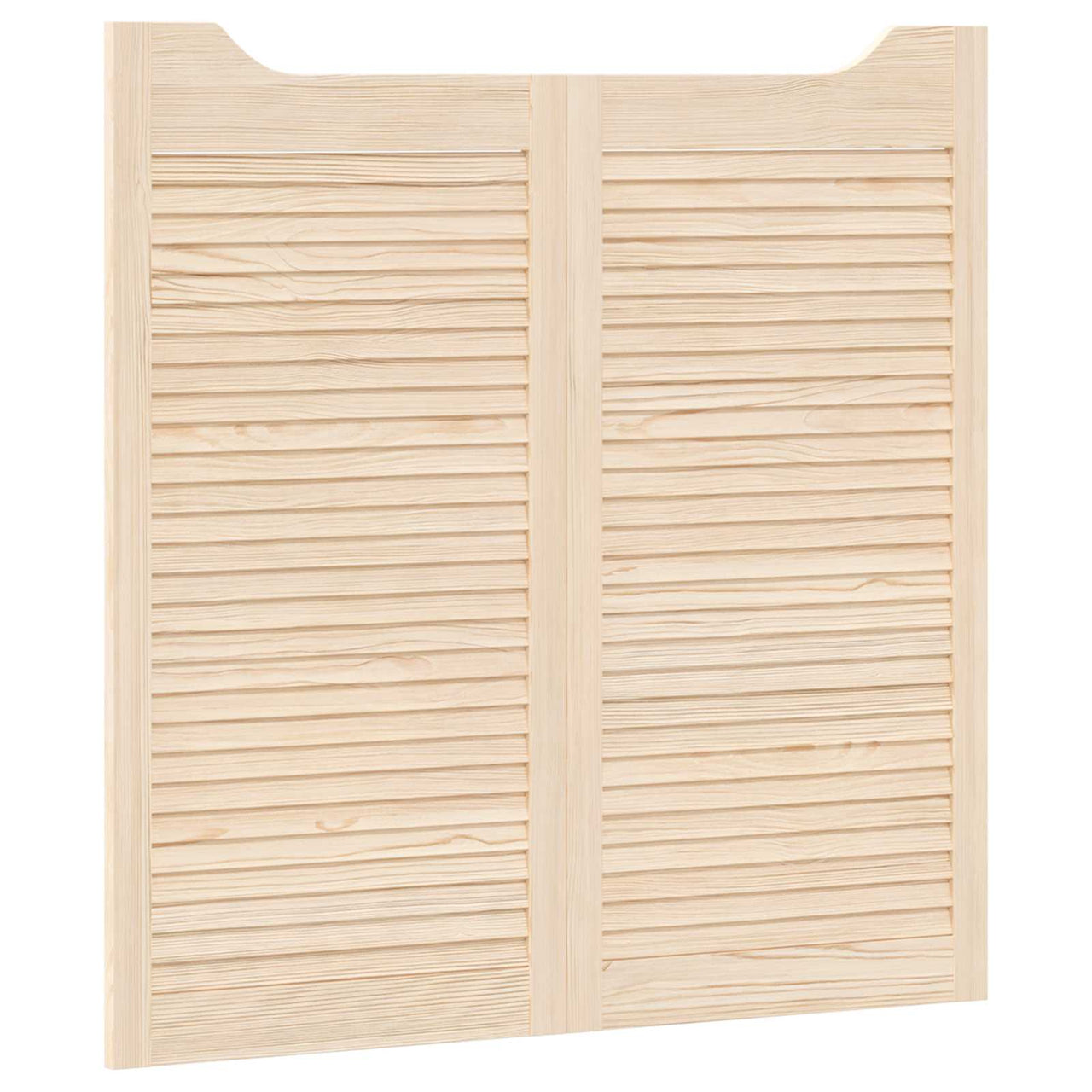 Puertas Batientes 100 x 100 cm Madera de Pino Maciza Natural - 2 Pcs