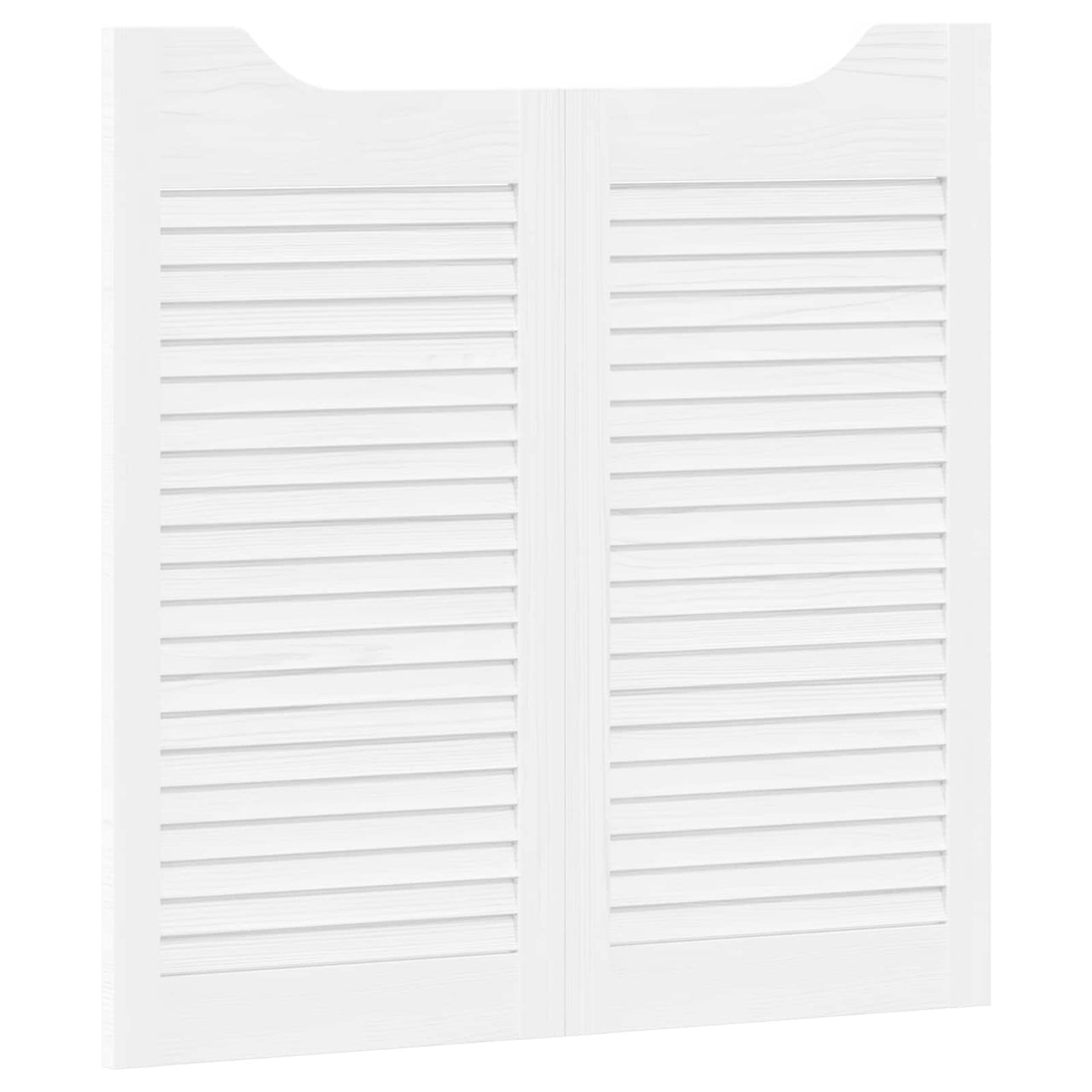 Puertas Batientes 80x80cm Blanco Madera de Pino Maciza - 2 pcs