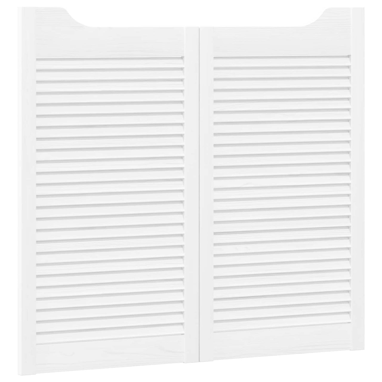 Puertas Batientes 80 x 90 cm Blanco Madera de Pino Maciza