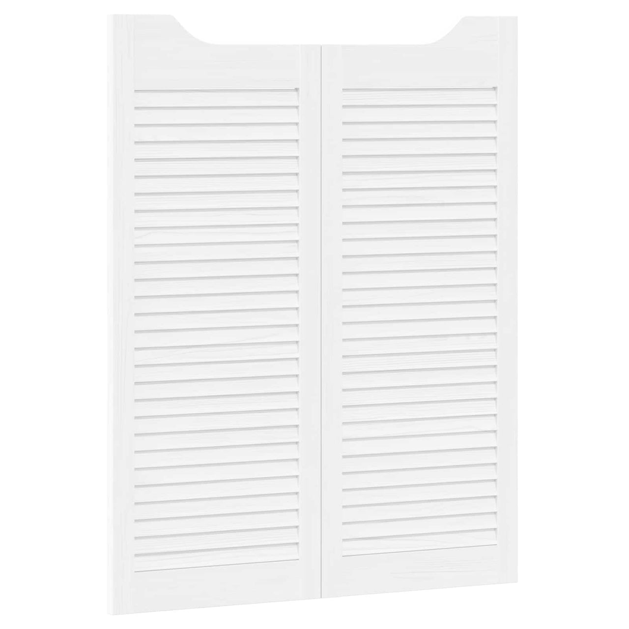 Puertas Batientes 80 x 100 cm Blanco Madera de Pino Maciza