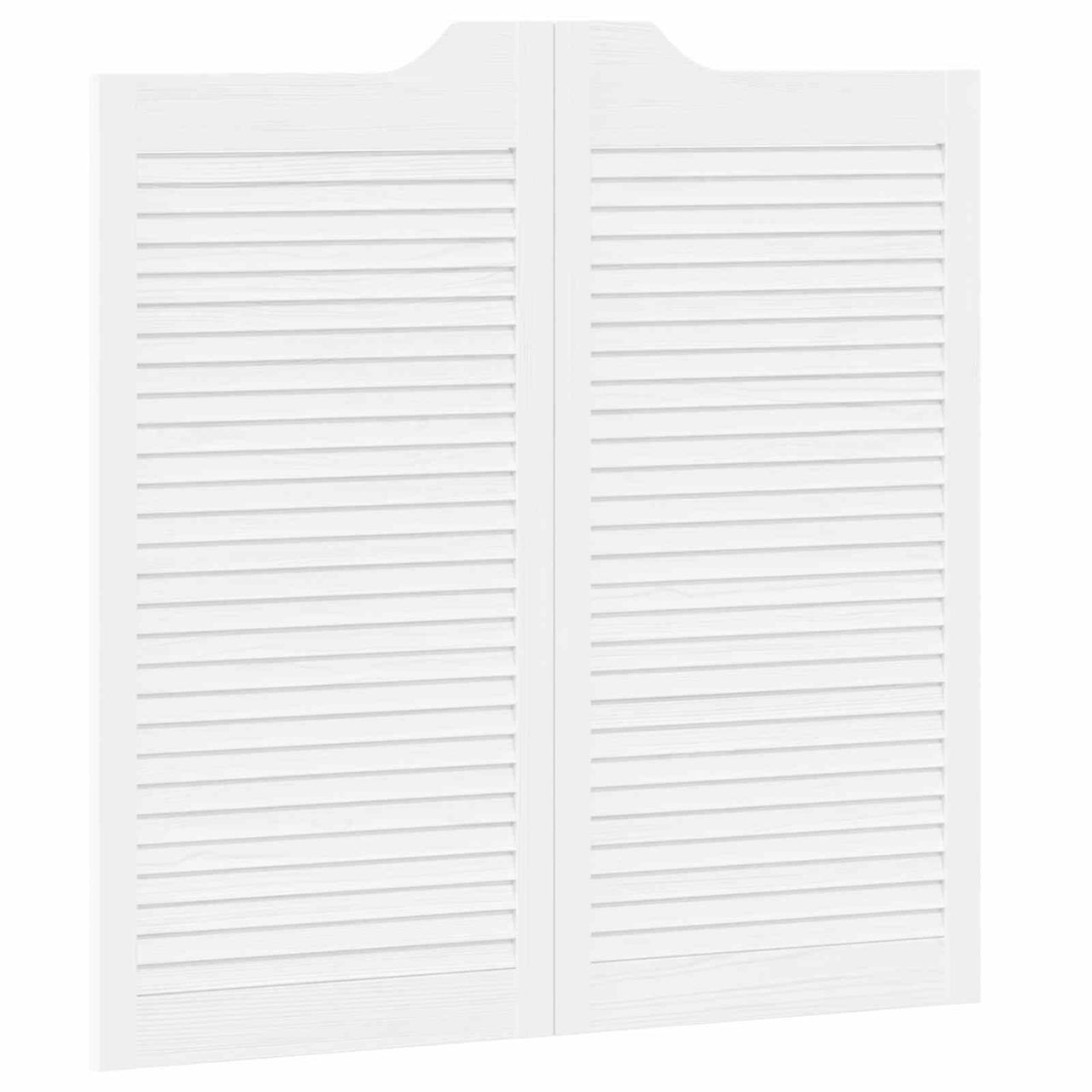 Puertas Batientes Blanco 100 x 50 cm Madera de Pino Maciza