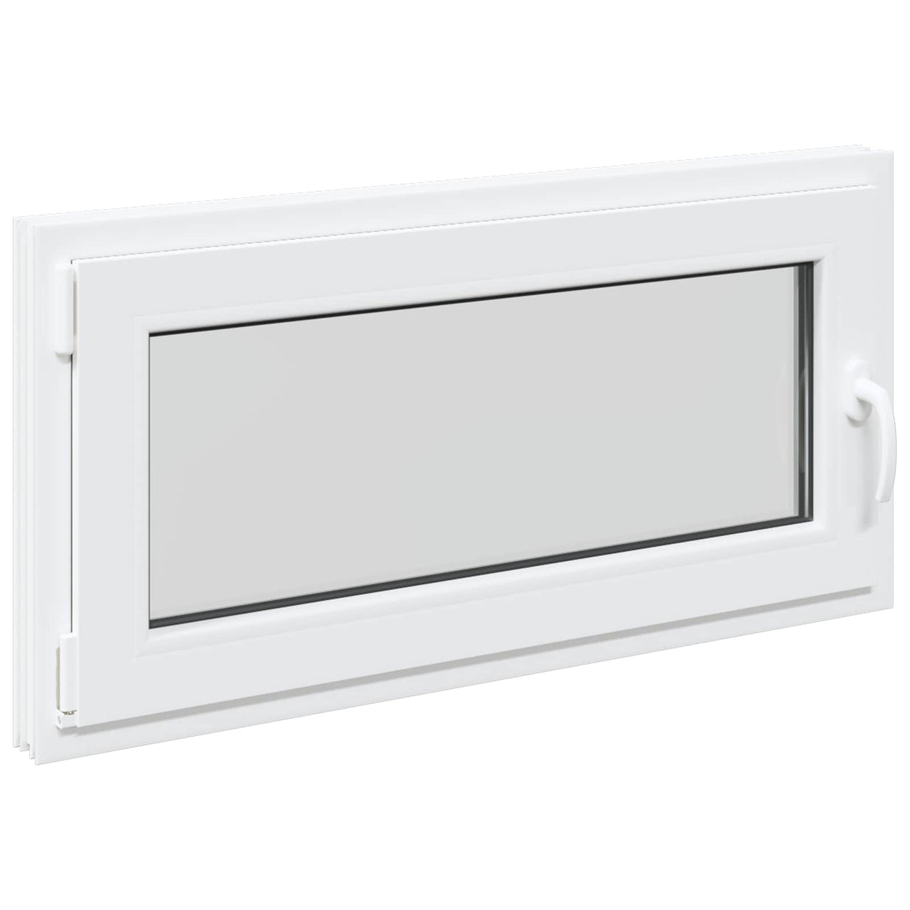 Basement window RISOR 100 x 50 cm PVC and glass White 