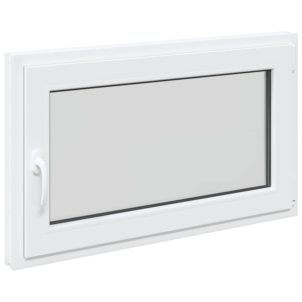 RISOR basement window 100 x 60 cm PVC and glass White 