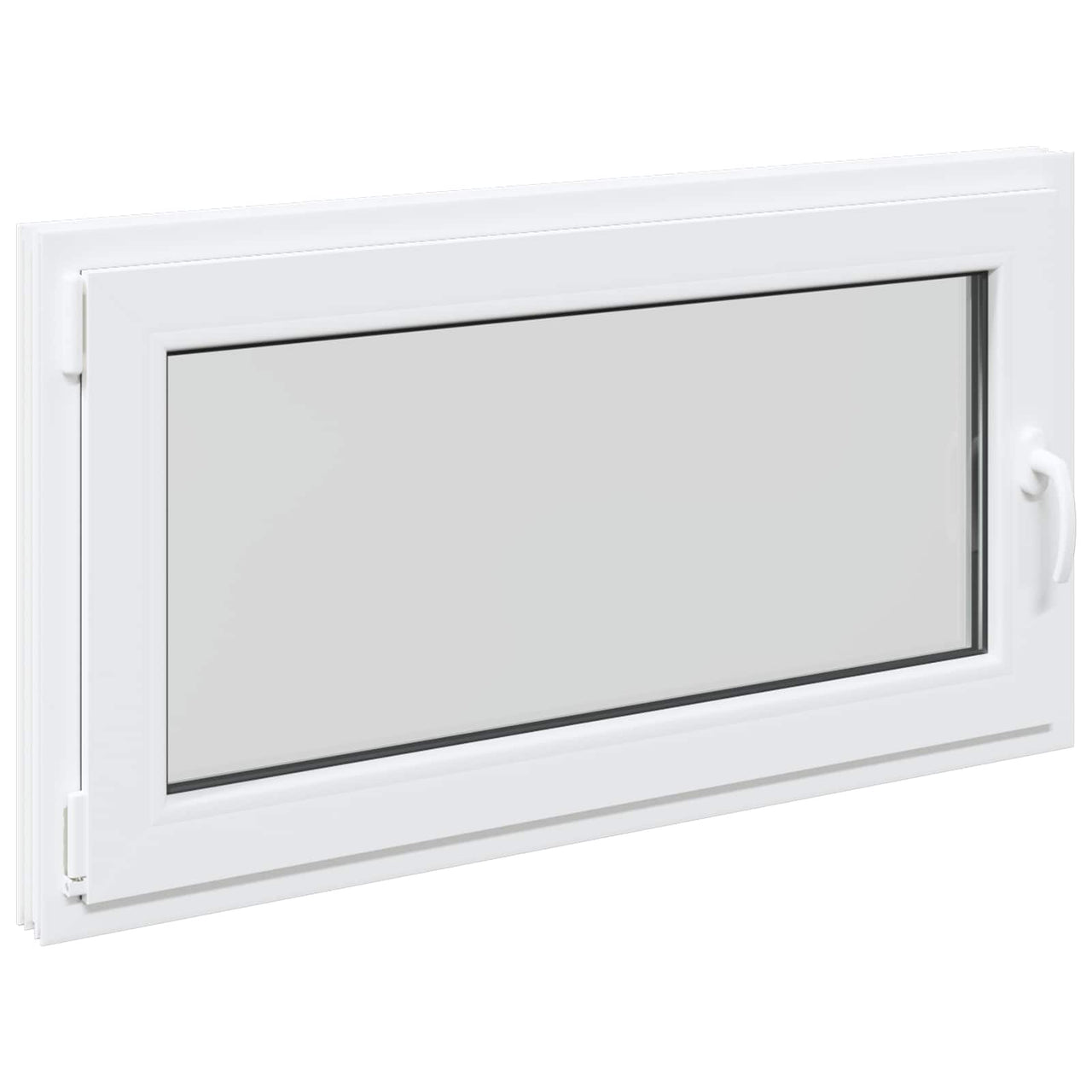 RISOR basement window 110 x 50 cm PVC and glass White 