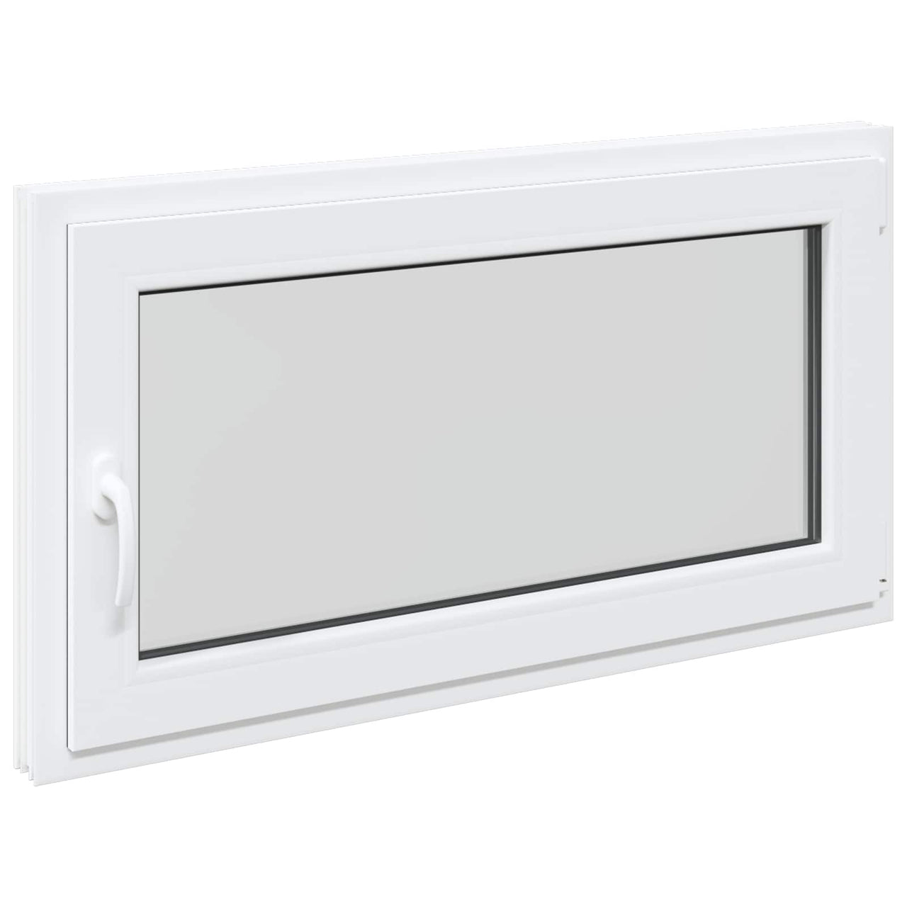 Basement window RISOR 110 x 60 cm PVC and glass White 