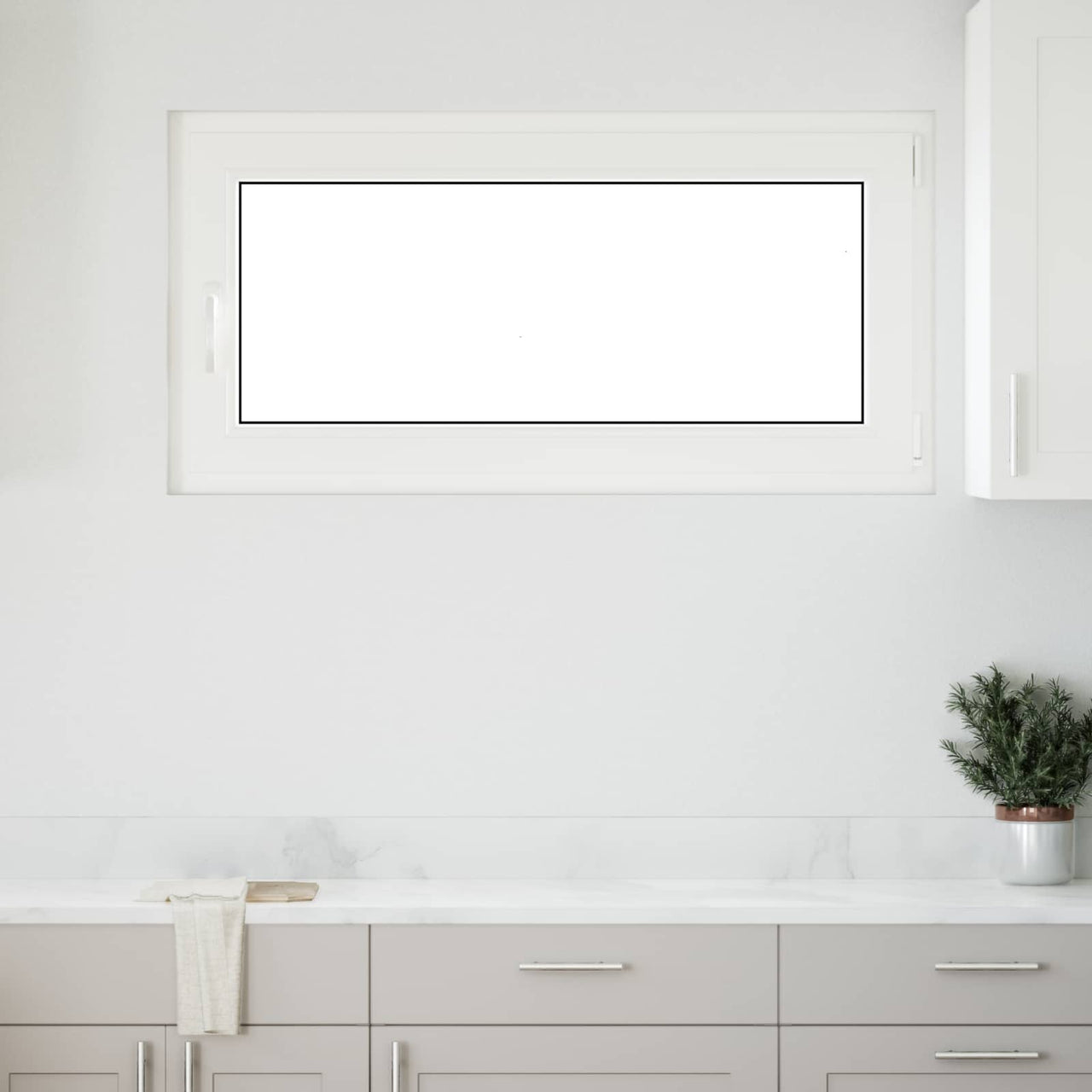 RISOR basement window 120 x 60 cm PVC and glass White 