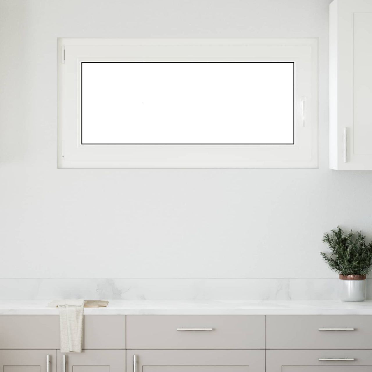 RISOR basement window 120 x 60 cm PVC and glass White 