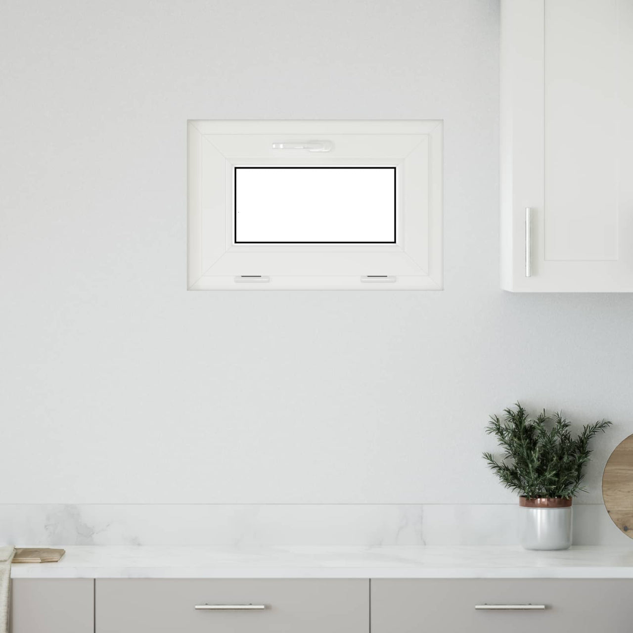 RISOR basement window 60 x 40 cm PVC and glass White 
