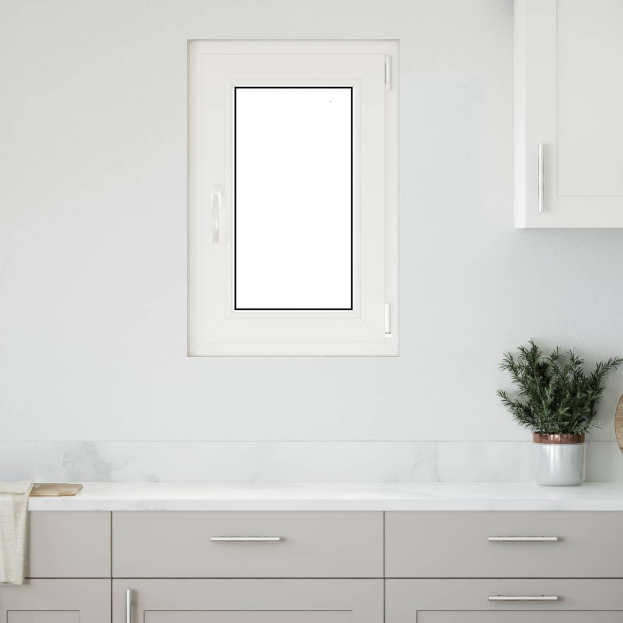 RISOR basement window 50 x 75 cm PVC and glass White 