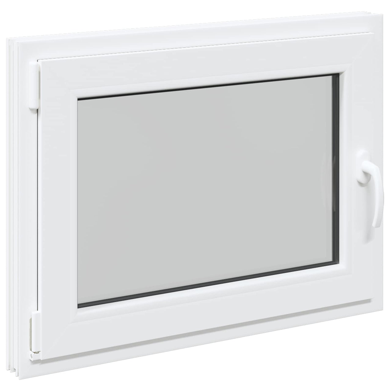 RISOR basement window 80 x 50 cm PVC and glass White 