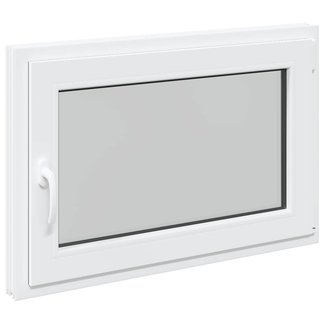 RISOR 90 x 60 cm PVC and glass basement window White 