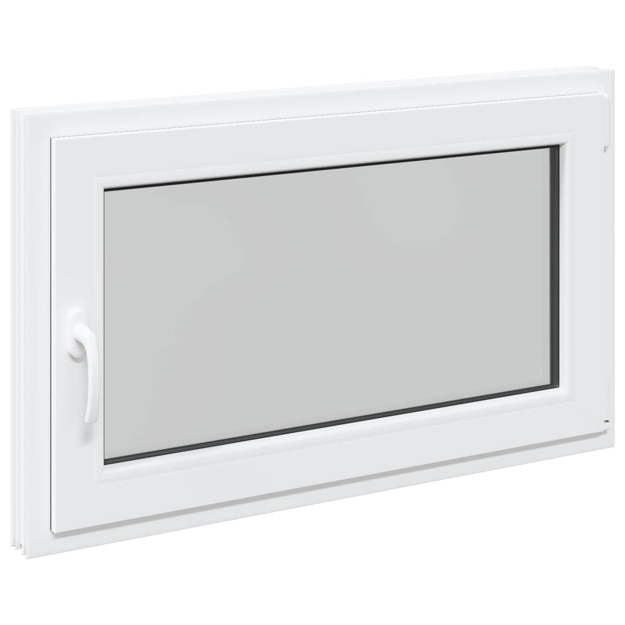 RISOR basement window 100 x 70 cm PVC and glass White 