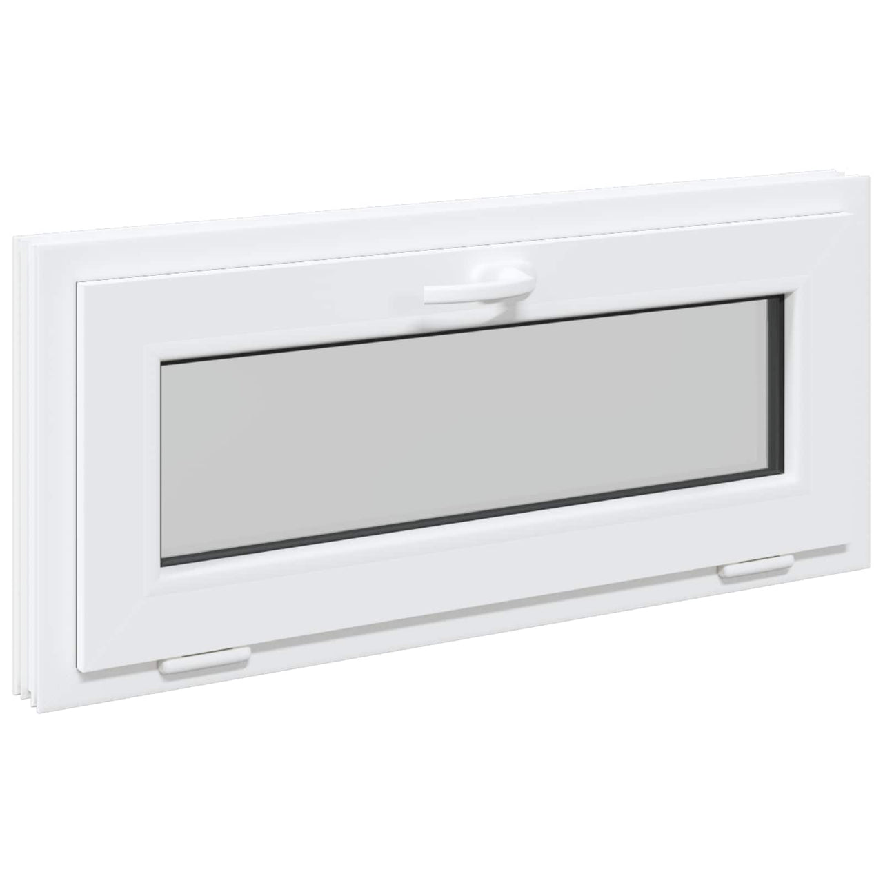 RISOR basement window 90 x 40 cm PVC and glass White 