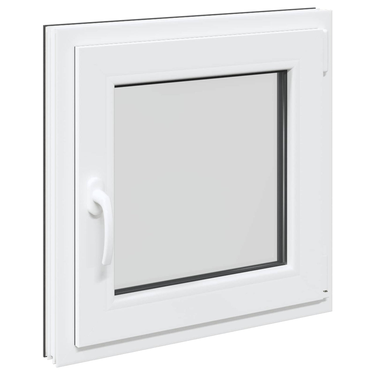 Basement window RISOR 50 x 50 cm PVC and glass Anthracite gray 