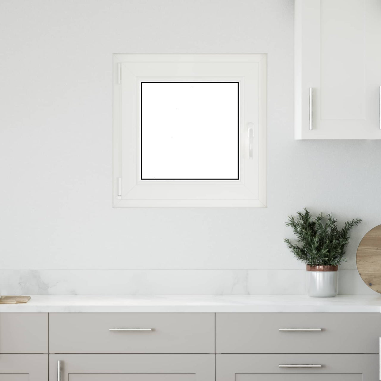 RISOR basement window 50 x 50 cm PVC and glass Anthracite gray 