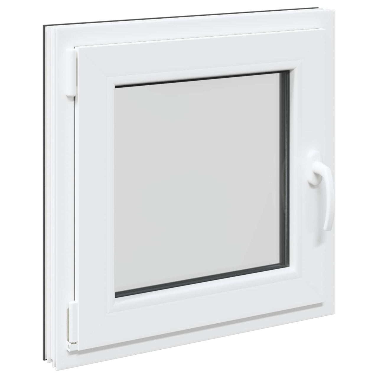 RISOR basement window 50 x 50 cm PVC and glass Anthracite gray 