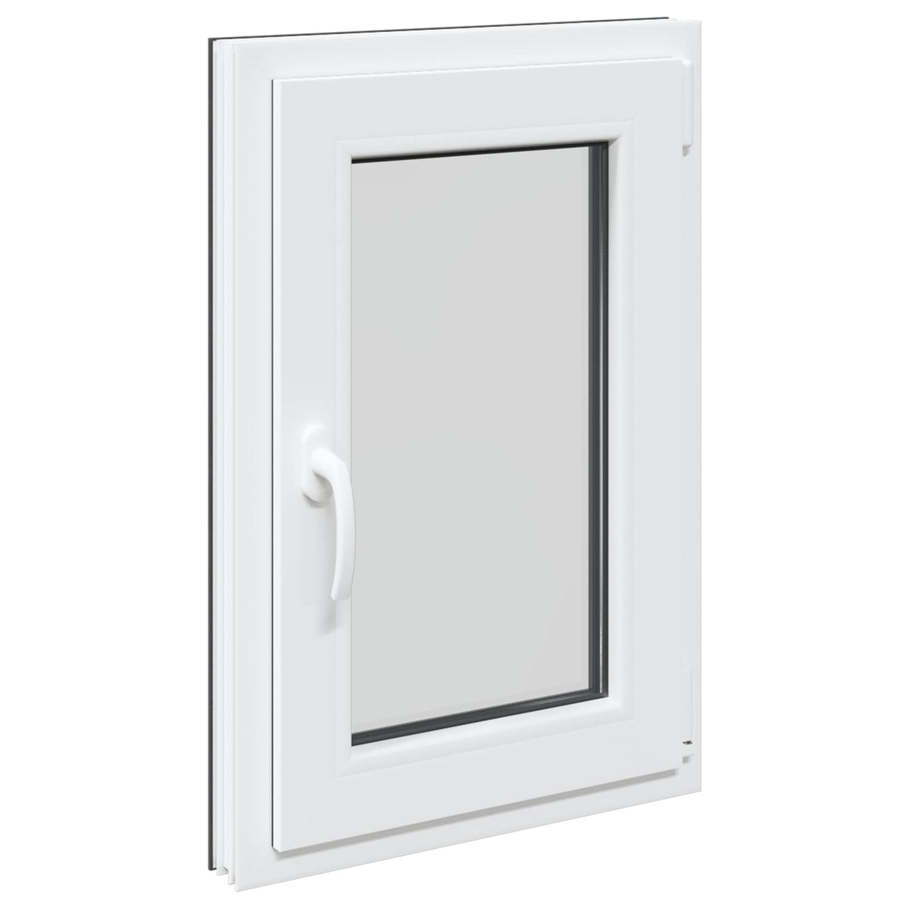 RISOR basement window 50 x 75 cm PVC and glass Anthracite gray 