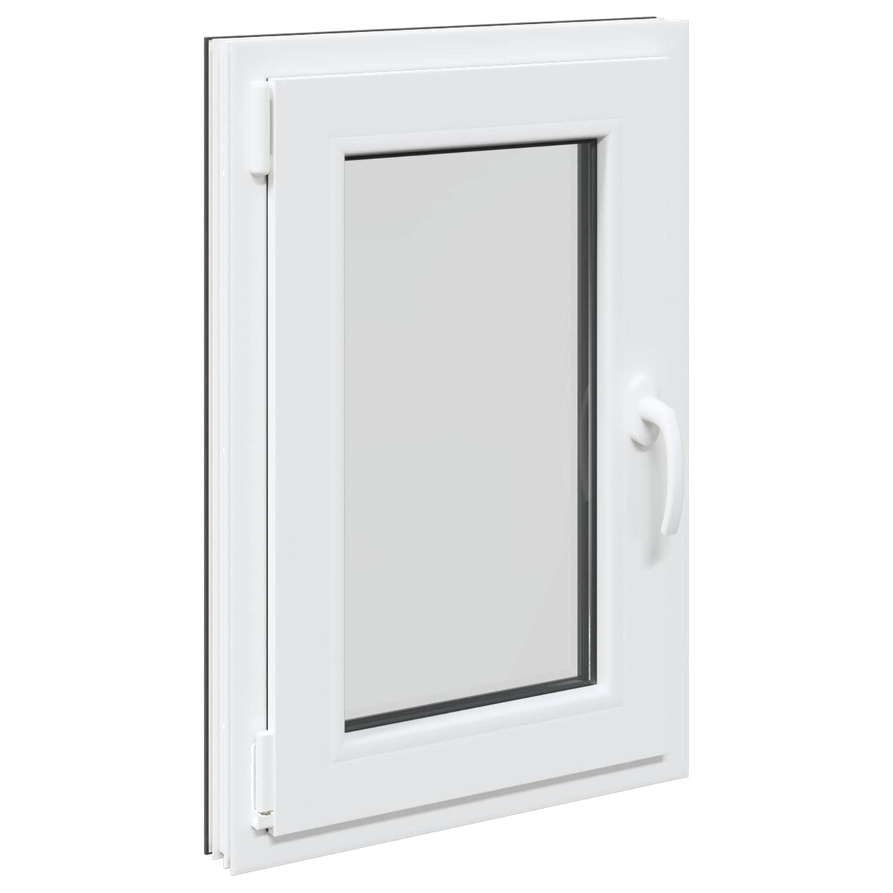 Basement window RISOR 50 x 75 cm PVC and glass Anthracite gray 