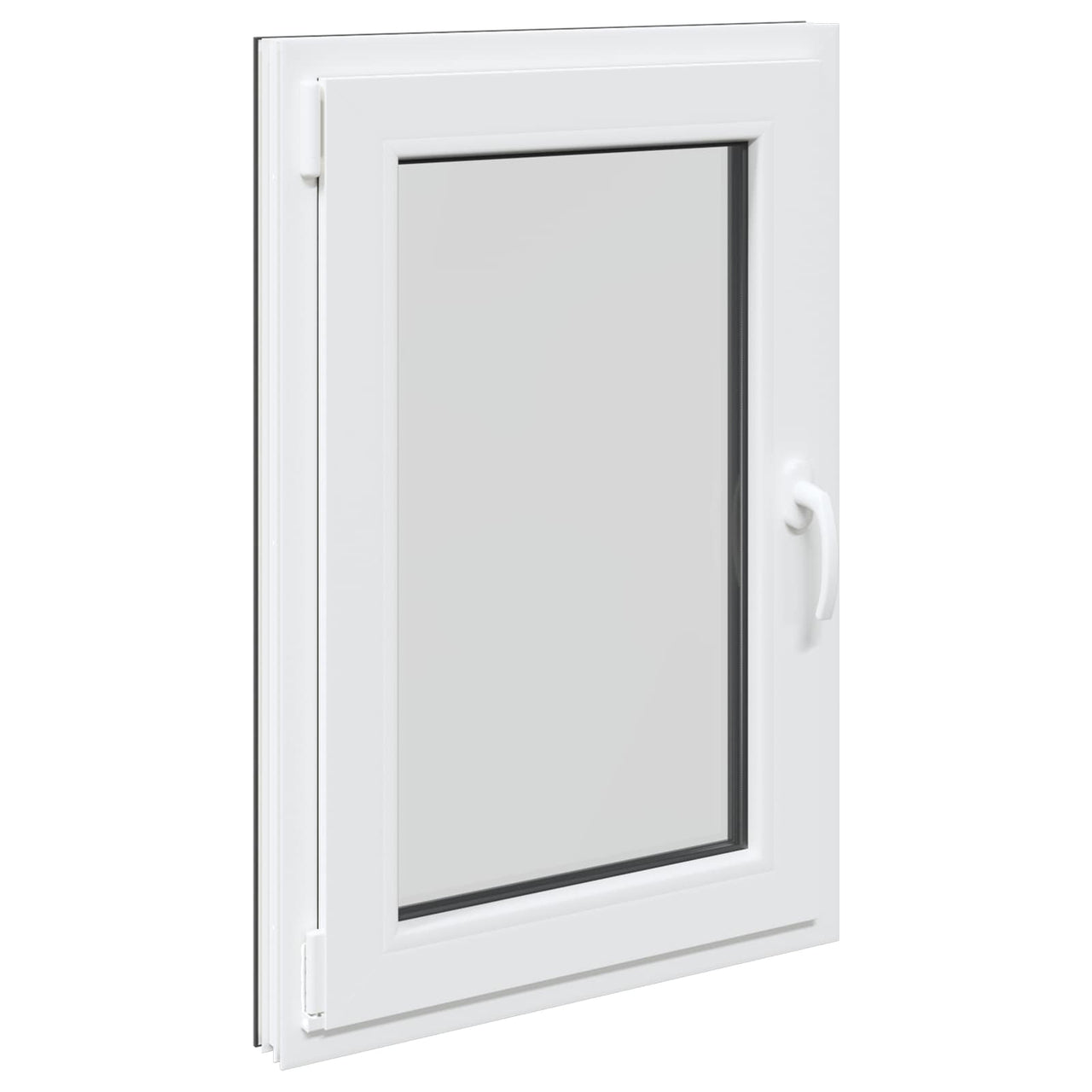 RISOR basement window 60 x 90 cm PVC and glass Anthracite gray 
