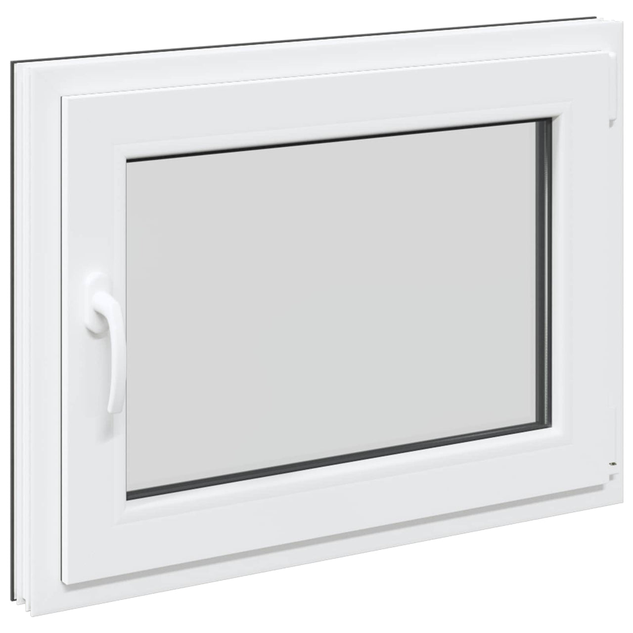 RISOR basement window 60 x 100 cm PVC and glass Anthracite gray 
