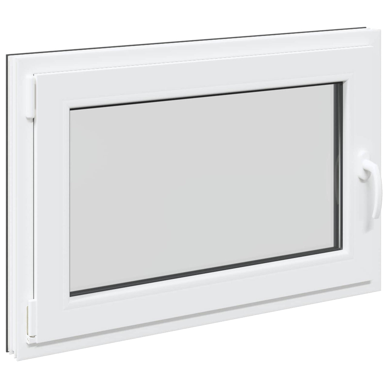 RISOR basement window 90 x 70 cm PVC and glass Anthracite gray 