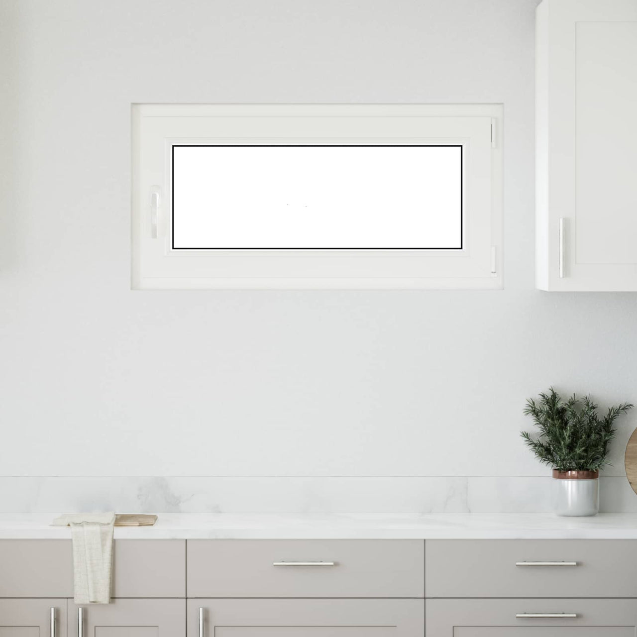 RISOR basement window 100 x 50 cm PVC and glass Anthracite gray 