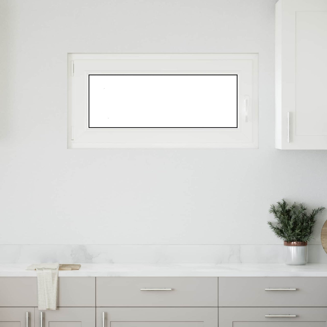 Basement window RISOR 100 x 50 cm PVC and glass Anthracite gray 