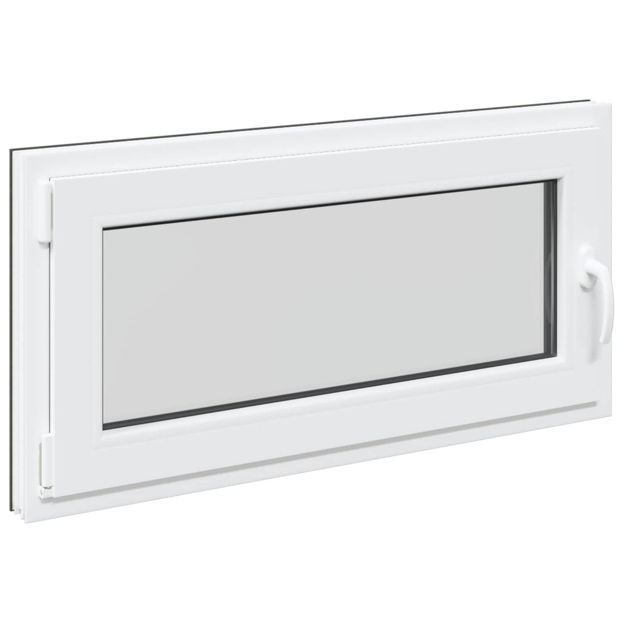 Basement window RISOR 100 x 50 cm PVC and glass Anthracite gray 