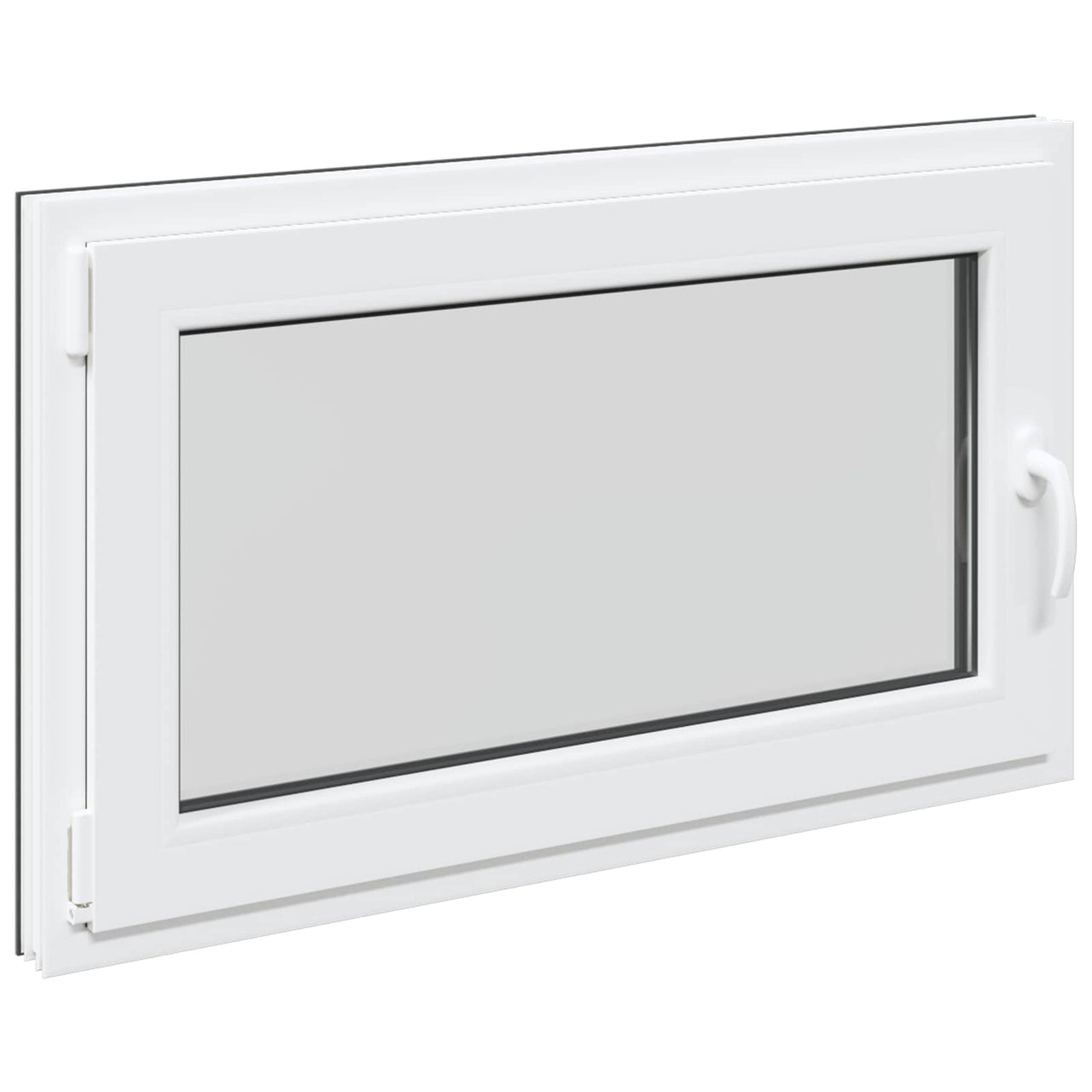 RISOR basement window 100 x 60 cm PVC and glass Anthracite gray 