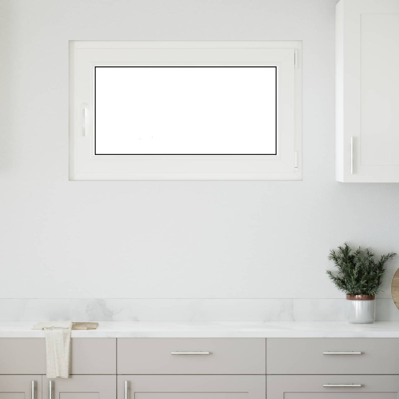 Basement window RISOR 100 x 70 cm PVC and glass Anthracite gray 