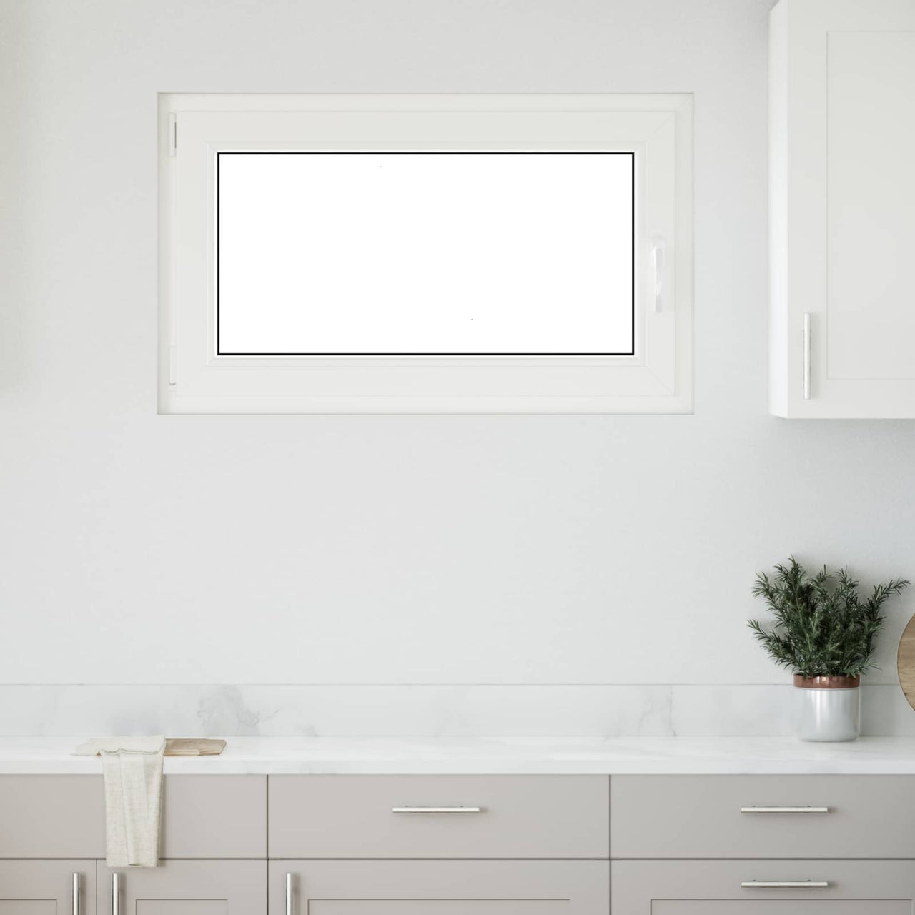 Basement window RISOR 100 x 70 cm PVC and glass Anthracite gray 