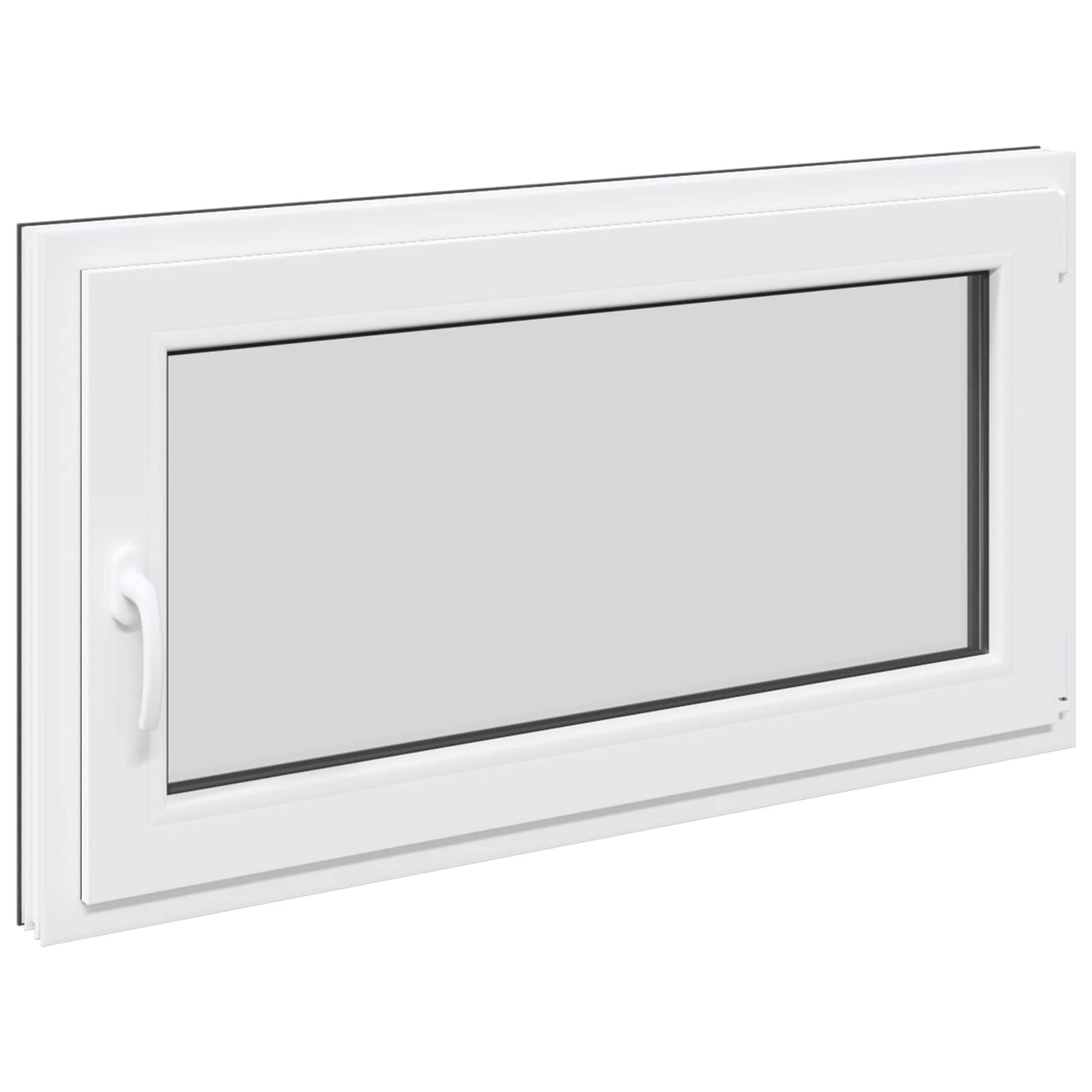 Basement Window 110 x 70 cm PVC and Glass Anthracite Gray 