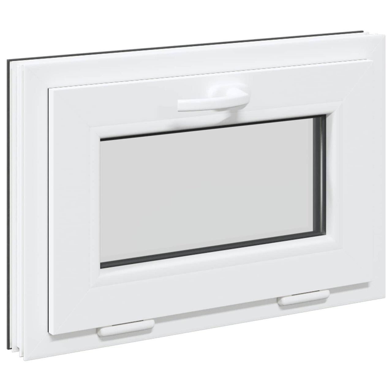 RISOR basement window 60 x 40 cm PVC and glass Anthracite gray 