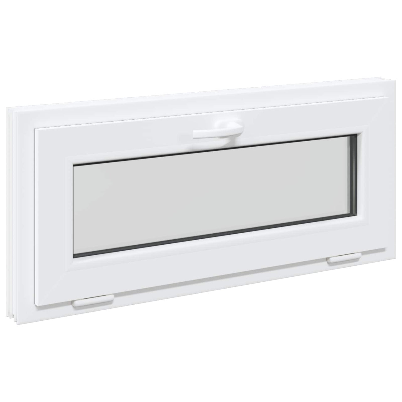 RISOR basement window 90 x 40 cm PVC and glass Anthracite gray 