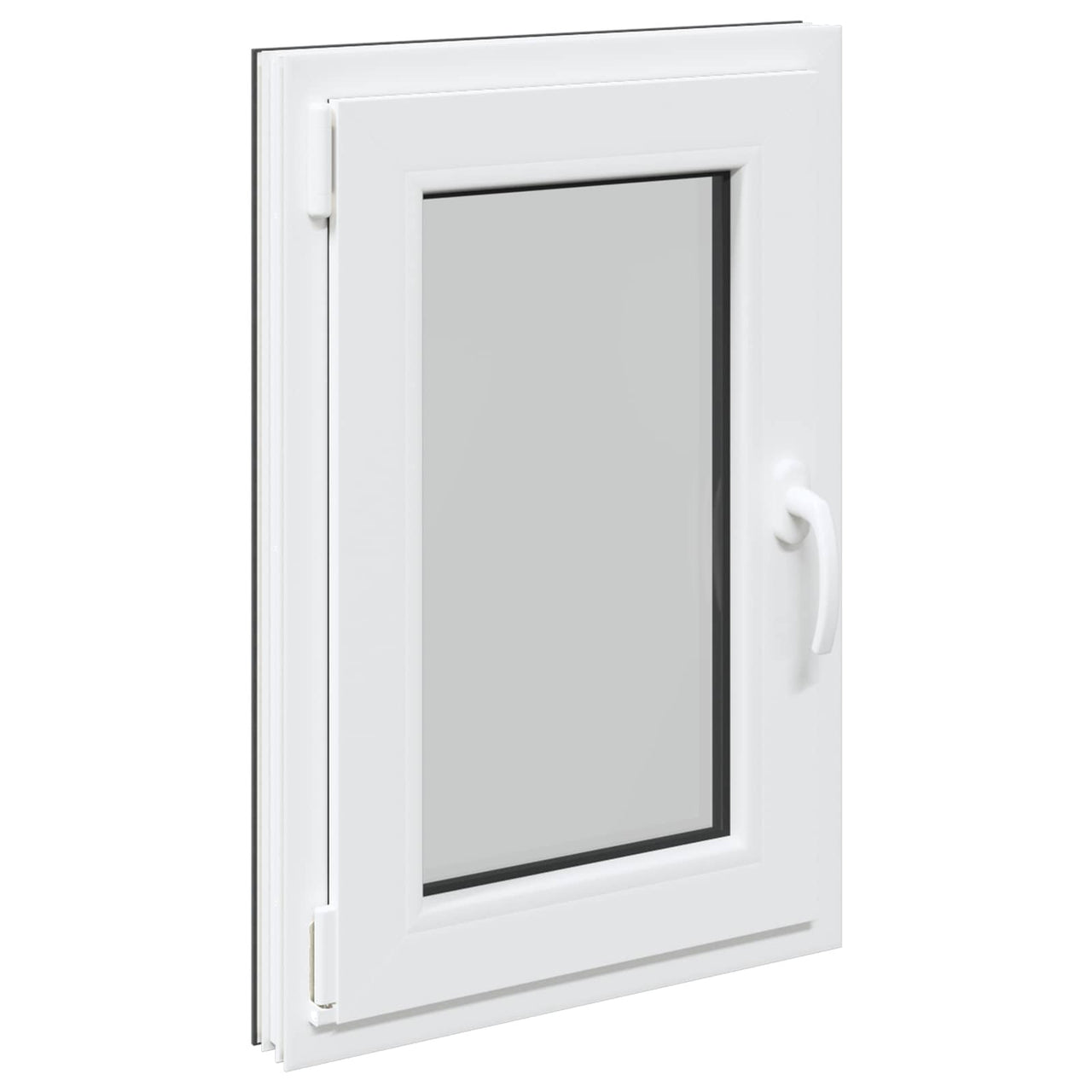 Basement window RISOR 50 x 75 cm PVC and glass Anthracite gray 