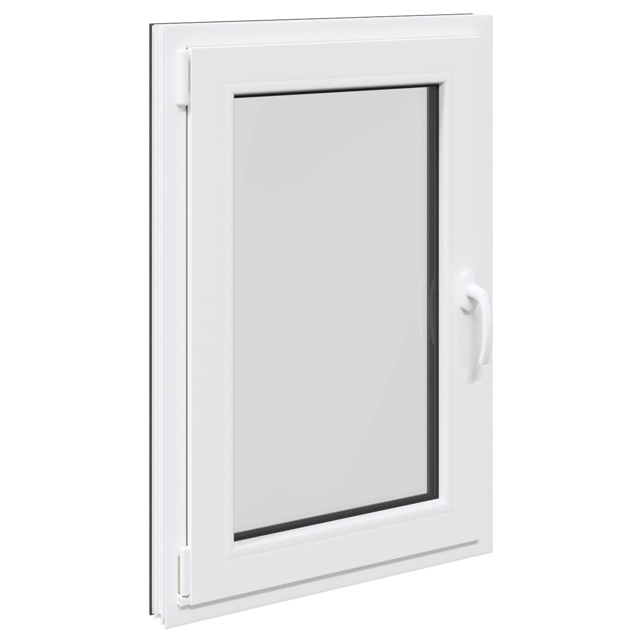 RISOR basement window 60 x 100 cm PVC and glass Anthracite gray 
